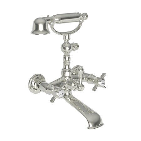 Newport Brass Exposed Tub and Hand Shower Set, 2, Wall, Polished Nickel 1014-15